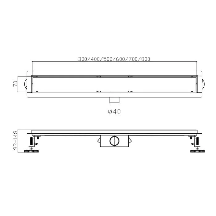 Трап душевой 50x7 Haiba HB94500 хром сатин