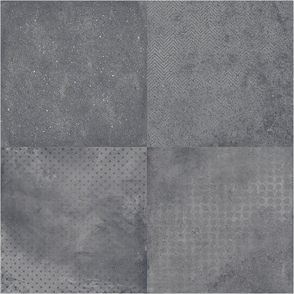 керамический гранит magnus graphite decor рет. 60x60 Серый