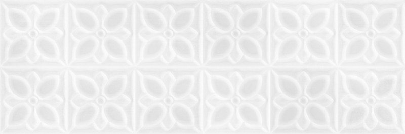 плитка настенная lissabon 25x75 белый рельеф lbu053 Белый
